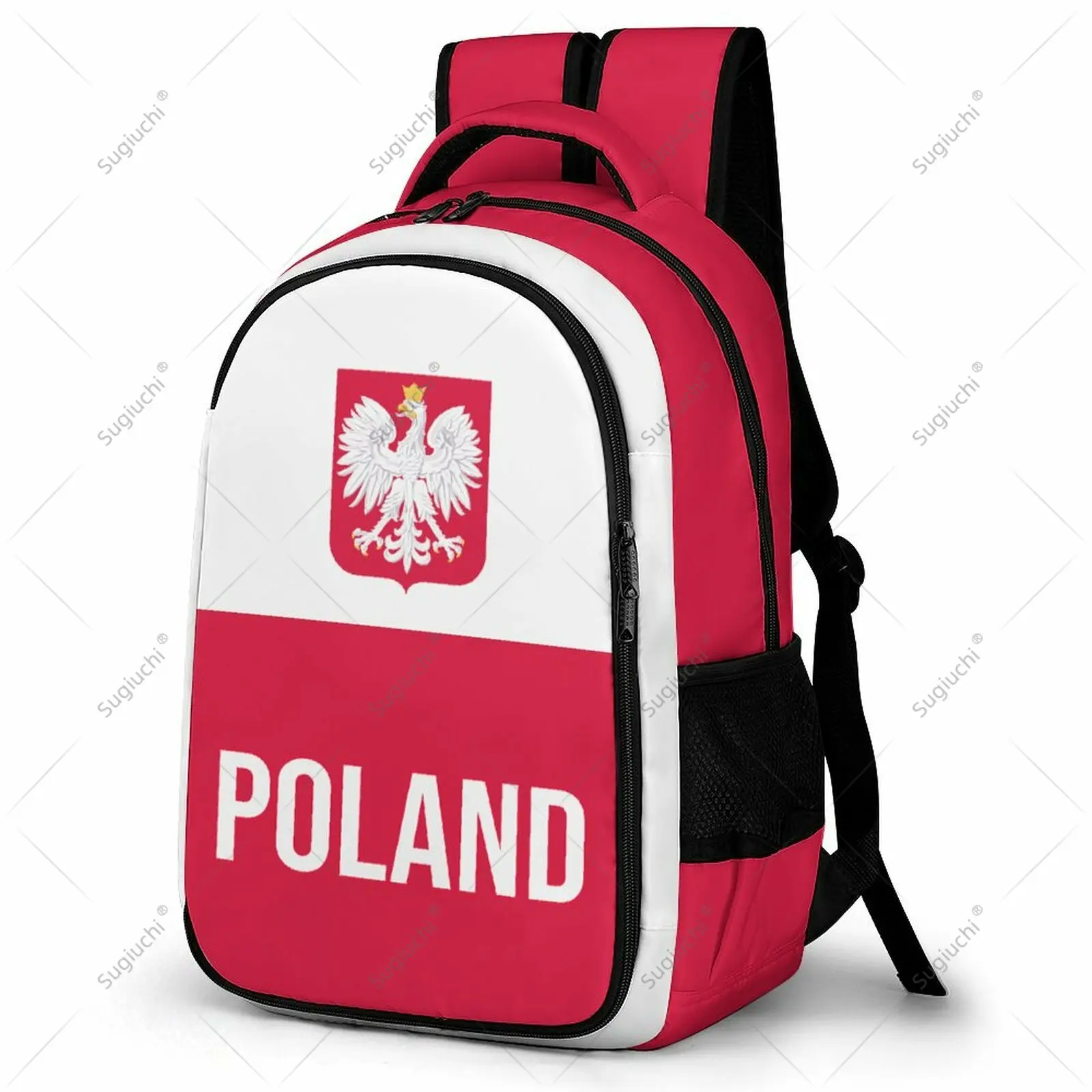 Backpack Poland Flag Student Schoolbag Smart Business Travel Leisure Backpack Laptop Back Pack Office Work Bag