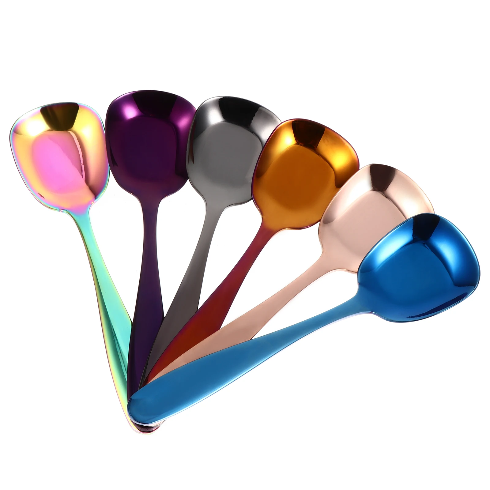 

Stainless Steel Ice Cream Scoop Coffee Spoon Square Teaspoon Flat Spoon Kitchen Gadget Food Serving Tool Craftsmanship