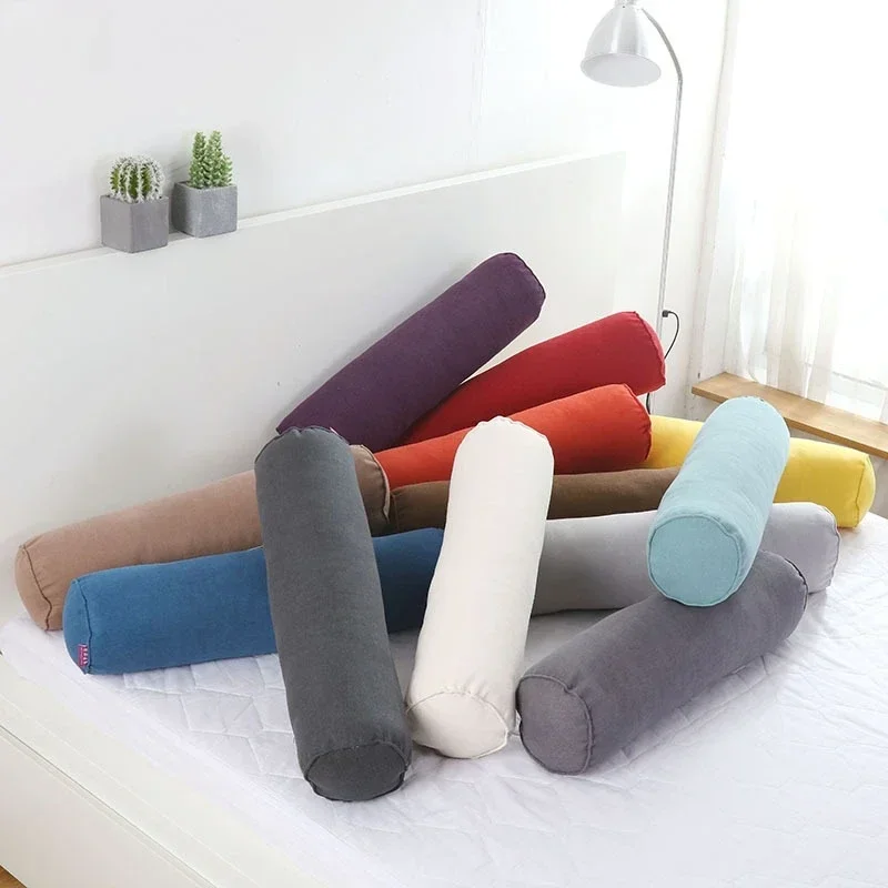 Pillow Neck Roll Round Cervical Bolster Cylinder Sleeping Pillows Support Spine Lumbar Cushion Cotton Bed Tube Pain