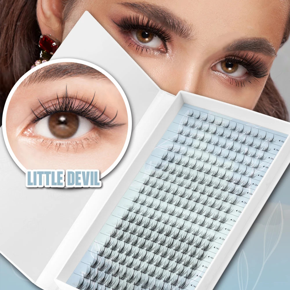 20 Rows Eyeslashes Extension Personal Eye Lash Professional Makeup Individual Cluster Grafting Fake Wholesale False Eyelashes