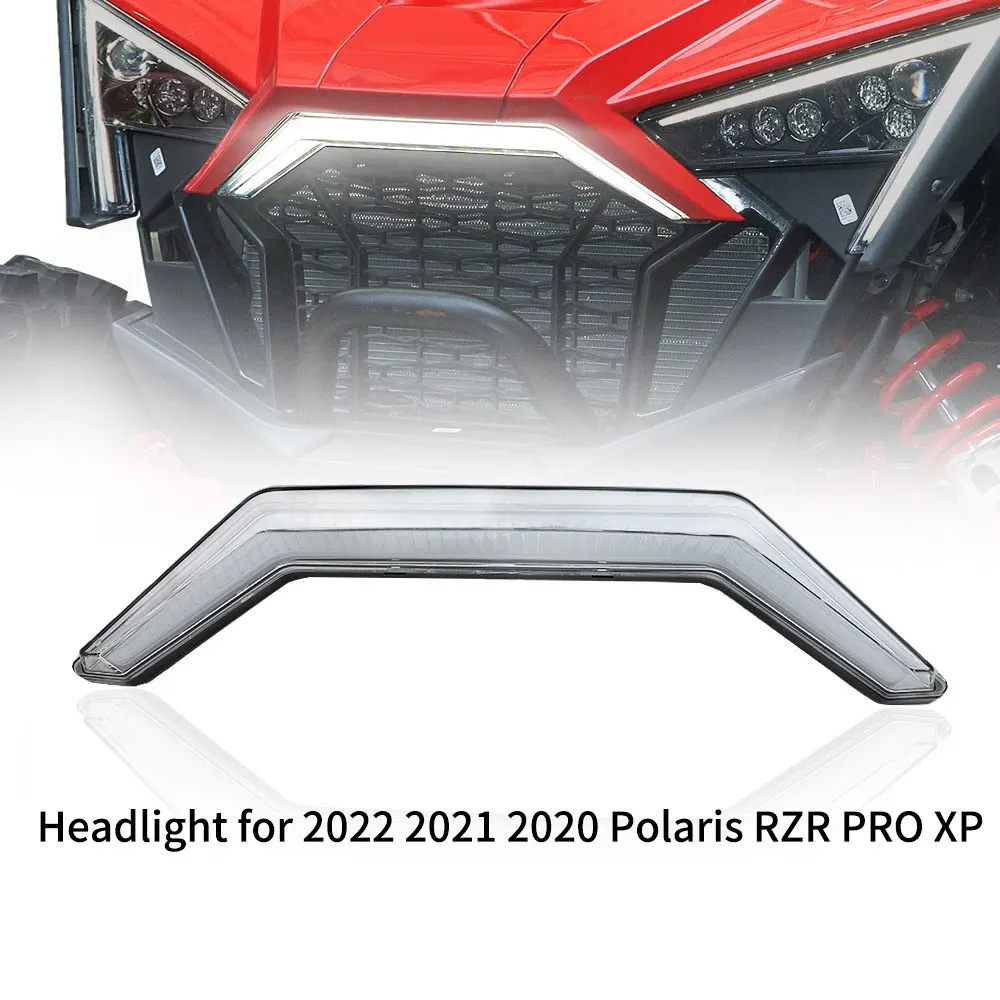 

2020 2021 2022 2023 POLARIS RZR PRO XP UTV Front Signature Accent Fang Light Assembly LED Center Grill Yellow Turn Signal Light