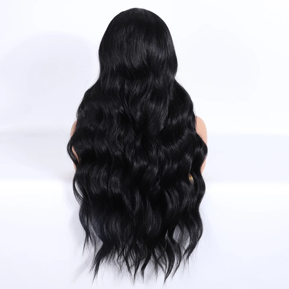 Pelucas delanteras de encaje sintético FREEDOM para mujer, peluca de encaje ondulado de cuerpo suelto con línea de cabello Natural, pelucas de Cosplay de 28 "de largo degradado, marrón y Rubio