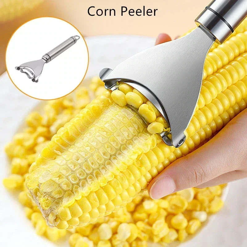 Stainless Steel Corn Planer Ergonomic Handle Corn Peeler Peel Separate Enjoy Fresh Corn with Minimal Effort Fruit Vegetable Tool