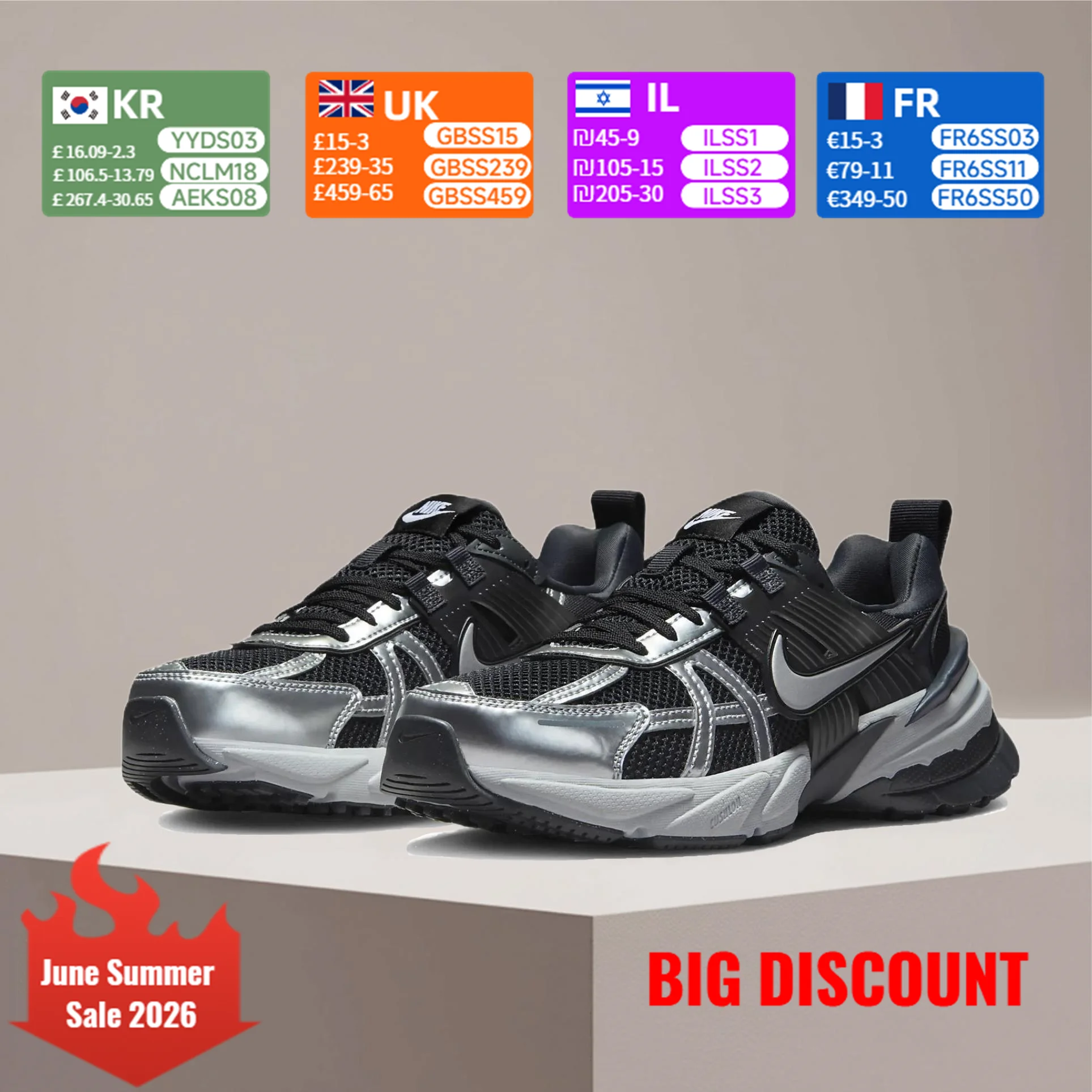 

Nike V2K Run Retro Running Shoes Comfortable cushioning and durable construction Unisex everyday casual style FD0736-005