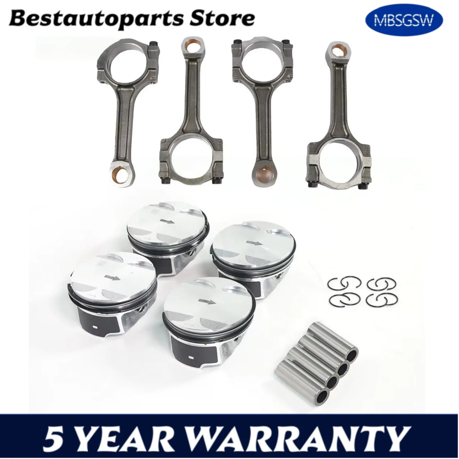 

Pistons & Rings Connecting Rod Kit For Buick Lacrosse Regal Chevrolet Captiva Sport Equinox HHR GMC Terrain Pontiac Saturn