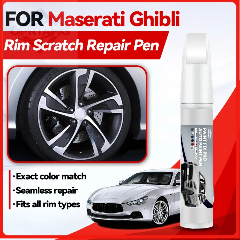 Caneta de Reparo de Pintura para Roda de Carro, Caneta de Retoque de Pintura Automotiva, Acessórios para Reparo de Arranhões na Pintura, Branco 216A, Preto Absoluto NMN, Azul, Vermelho 16