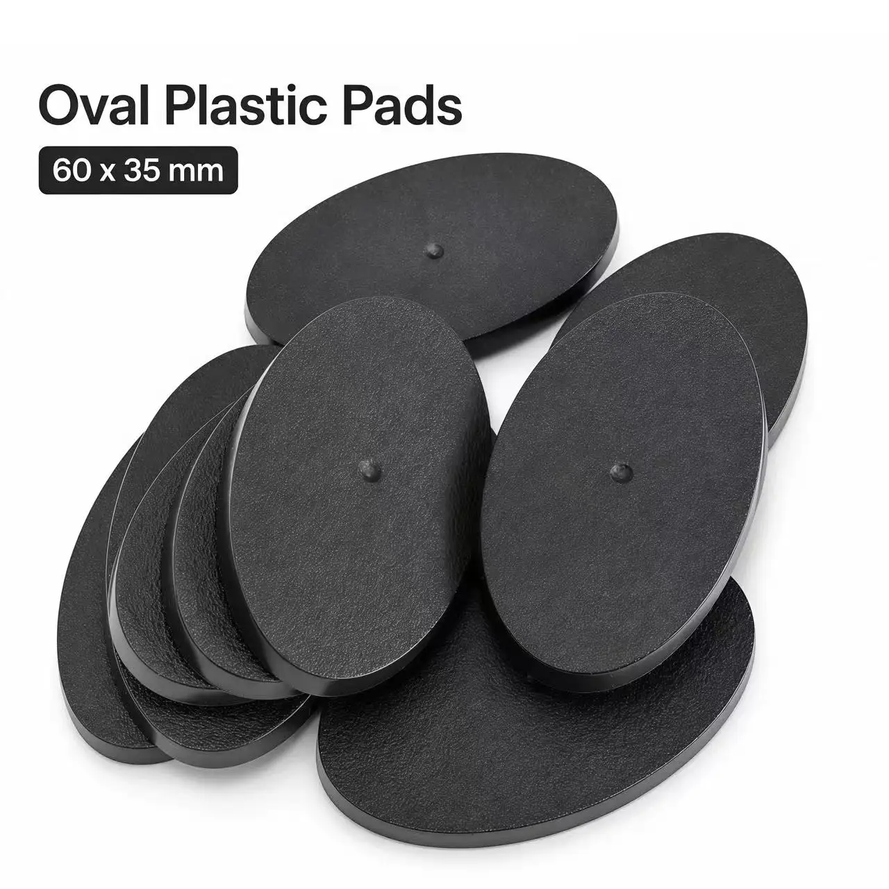 

60×35mm Oval Plastic Base 5pcs | Wargame Base World | ABS Wargaming Miniature Base