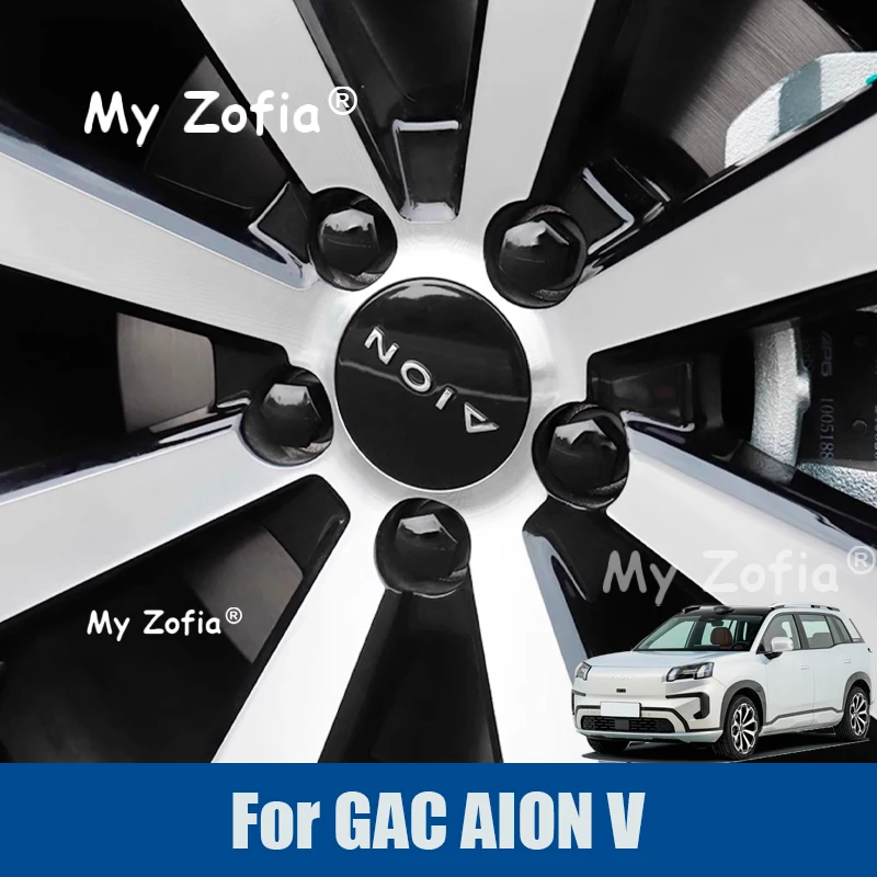

For GAC AION V 2024 2025 2026 Car ABS Wheel Hub Screw Cap Protection Cover Alloy Valve Cap Wheel Valves Dust Cover Accessories