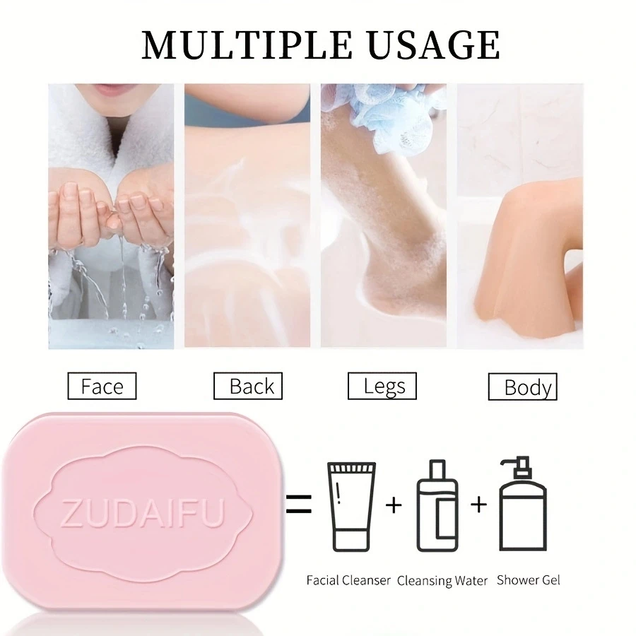 Zudaifu Sulfur Soap Cleanser Oil-Control Cure Face Whitening Sulfur Soap Skin Peel Cleanser Handmade Soap