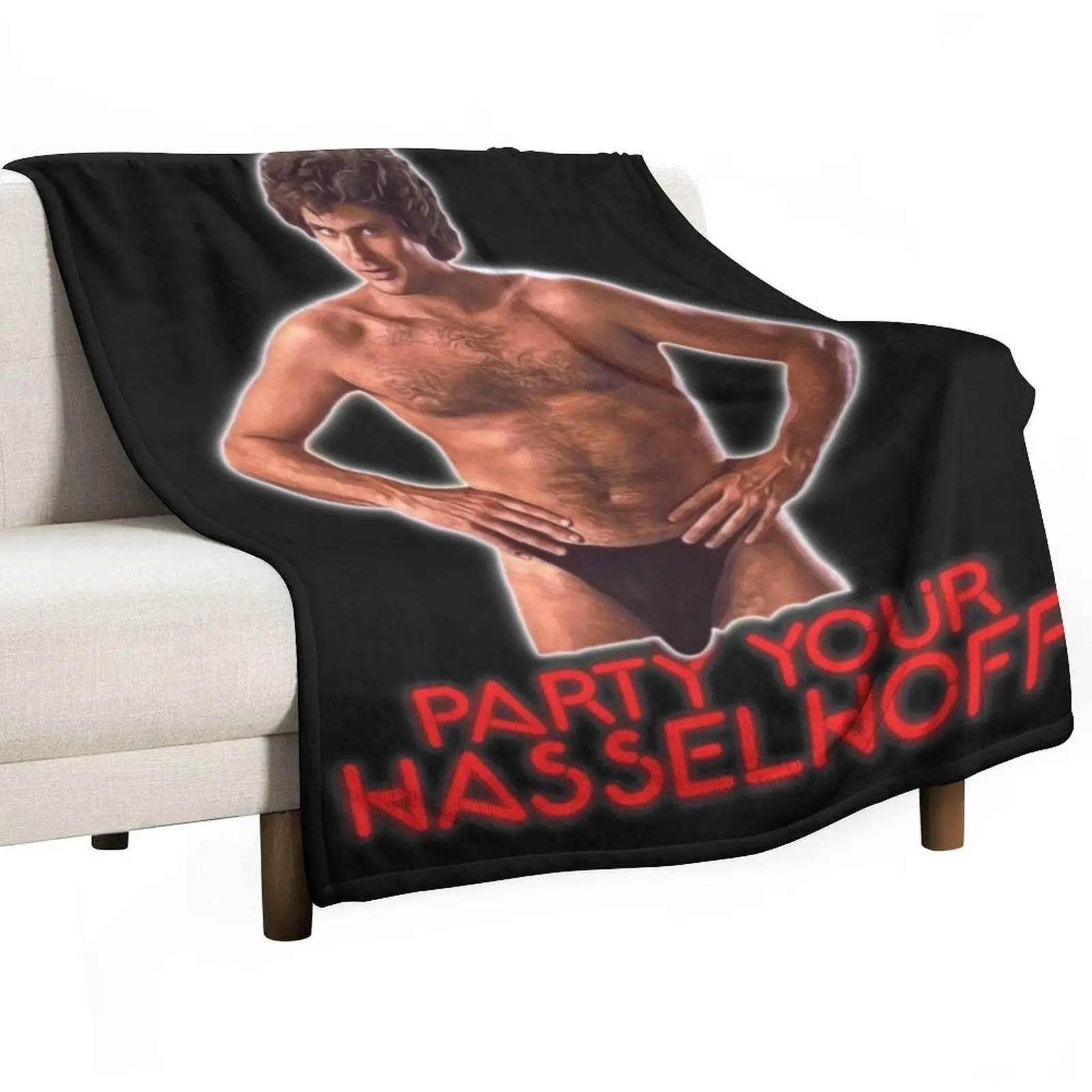 

PARTY YOUR HASSELHOFF Throw Blanket Cute Sofas Blankets For Sofas Cute Plaid Blankets
