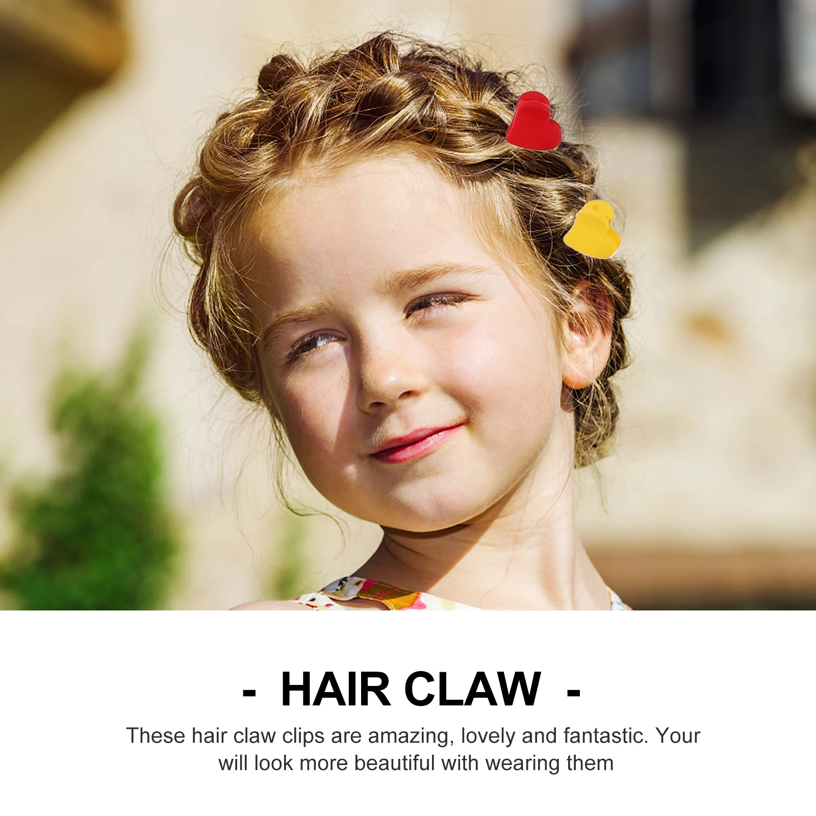 

39pcs Children's Accessories Cute Heart Claw Frosted Shaped Girls Hair Clips Durable Plastic Barrettes for Daily Use Hair Claw