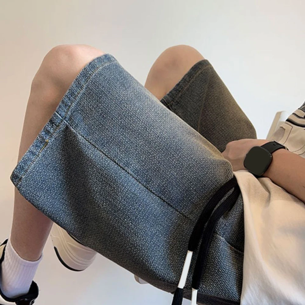 شورت كاجوال للرجال من الحرير الجليدي مناسب لجميع المواسم، ملابس منزلية للعمل اليومي، خفيف الوزن من البوليستر، ملابس يومية في مكان العمل