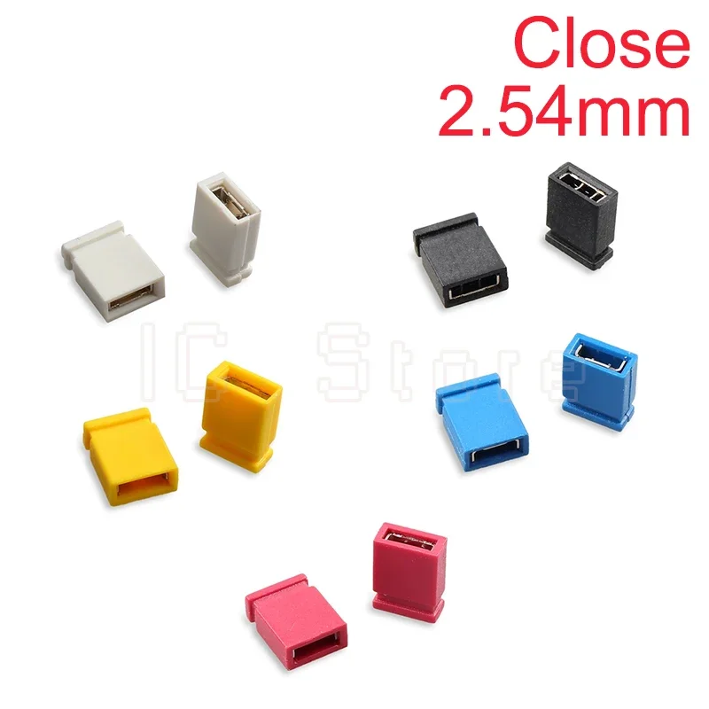 2000PCS Pitch Jumper Shorted Cap & Headers & Draadbehuizingen 2.54MM SHUNT Zwart Groen Rood Wit Geel Blauw Voor Arduino Open Close