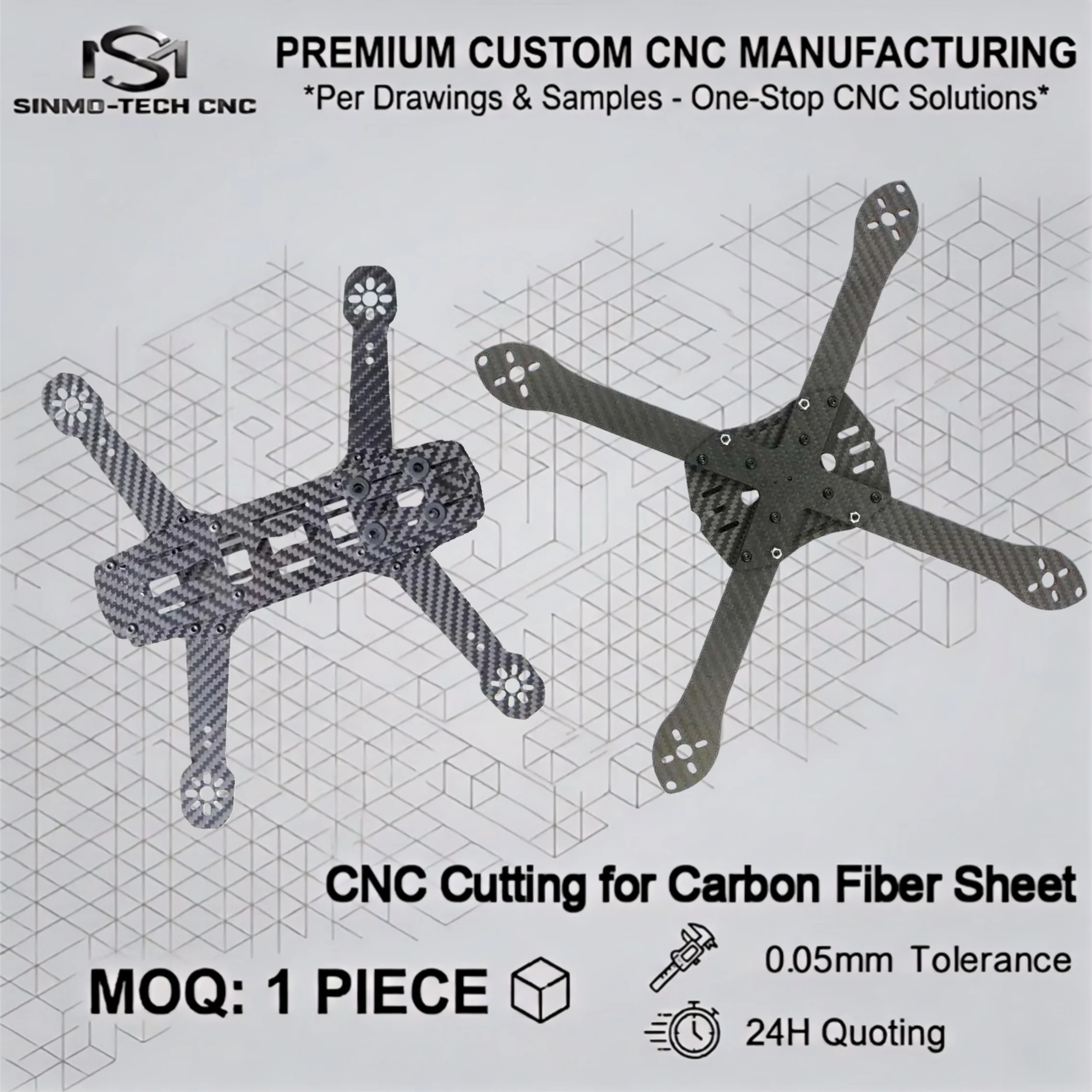 Custom 3K Carbon Fiber FPV Fra - огляд і ціна Carbon Fiber Drone Arm