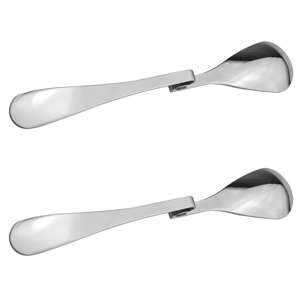 

2Pcs Stainless Steel Hanging Coffee Spoon Creative Bent Handle Drip-Proof Stirrer for Home Office Bar Coffee Shop Drinking Spoon