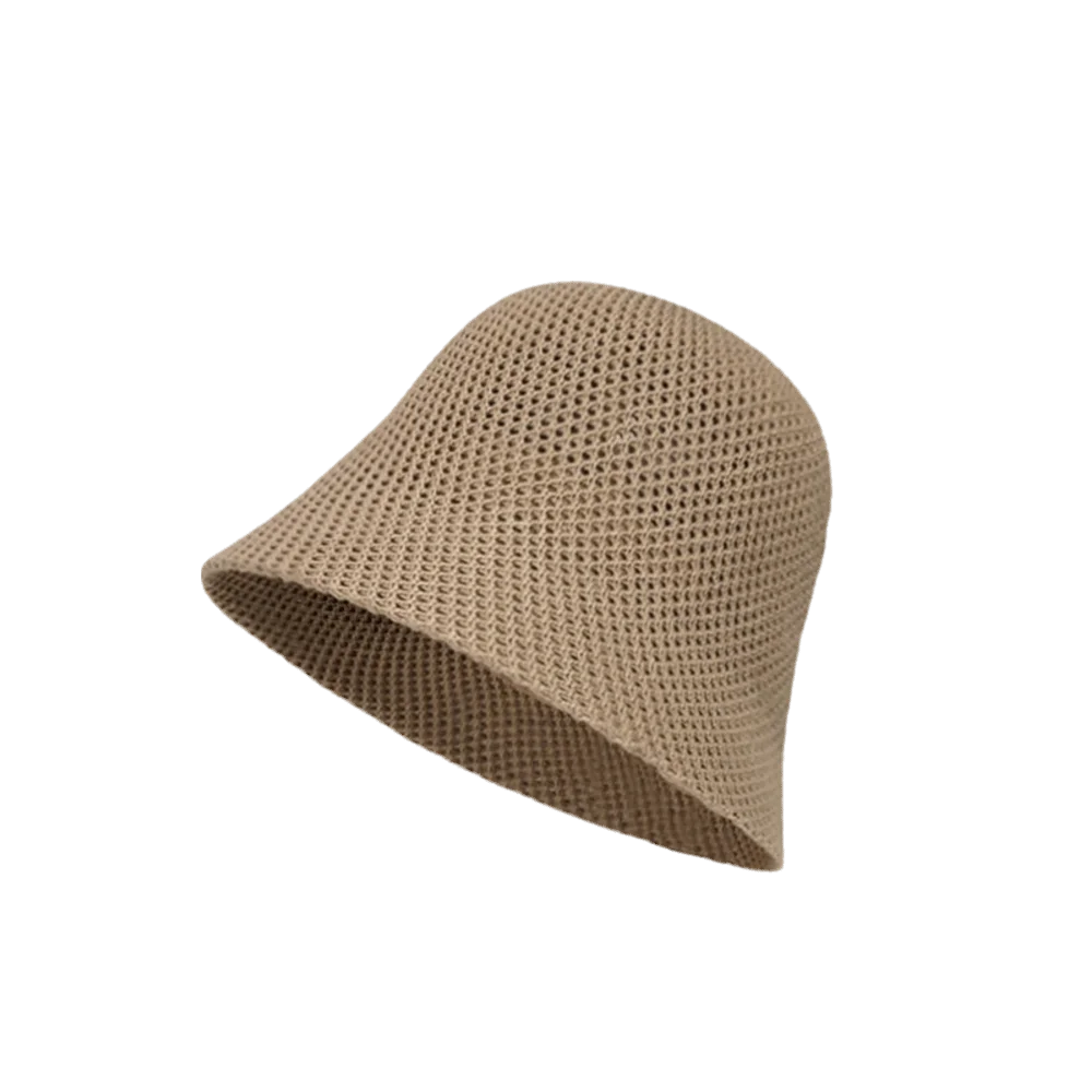 

Retro Wide Brim Hollow Fisherman Cap Breathable Mesh Sunshade Bucket Hat Solid Color Portable Sun Beach Hat Travel