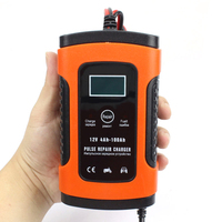 Foxsur Full Automatic Car Battery Charger 12V 5A Smart Fast Power Charging for AGM GEL Wet Acid Digital LCD Display