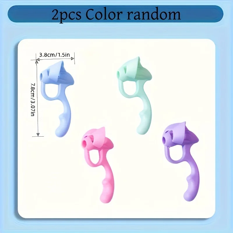 Silicone Pen Grip Correctors -Handwriting Practice Aid with Soft Rubber Pencil Holders,for Improved Posture & Error Correction gallery 5