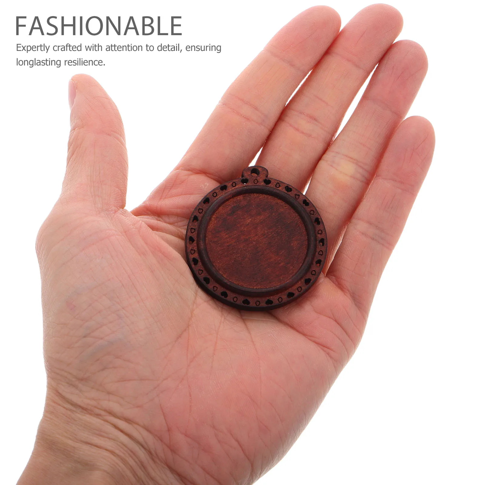 

20 Pcs Wooden Pendant Tray Bezel Bottom Bracket Trays Charm Bezels