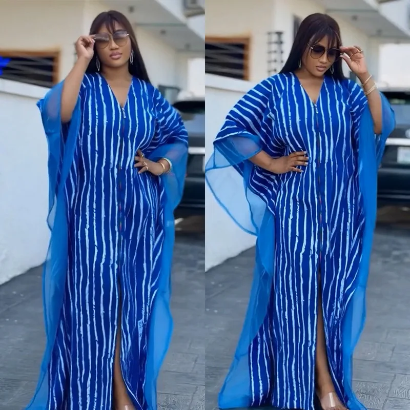 

African Dresses for Women 2026 Africa Clothing Dashiki Ankara Outfit Gown Abayas Robe Muslim Kaftan Chiffon Maxi Dress New