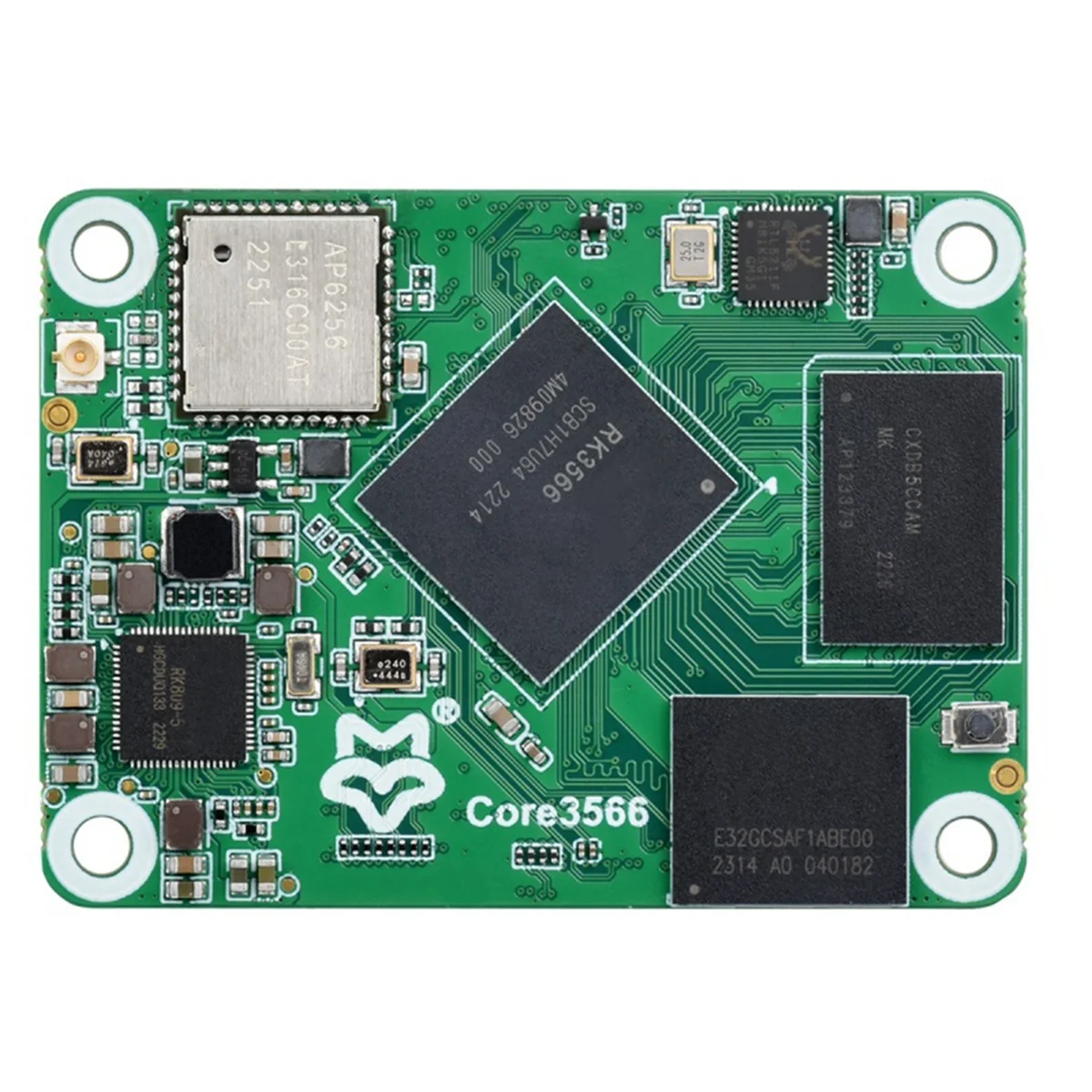 

Core3566 Module, Rockchip RK3566 Quad-Core Processor, Compatible with for Raspberry Pi CM4,2GB+ 32GB Emmc with Wifi