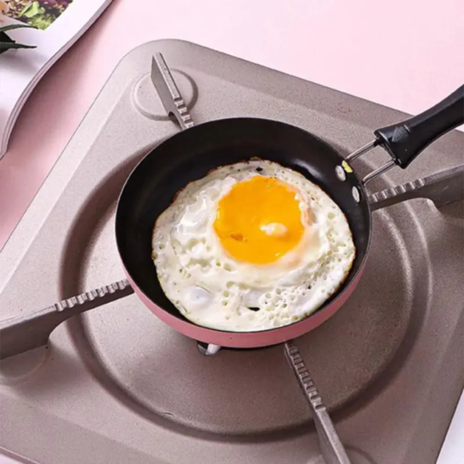 Mini Pan Omelet Maker  Kitchen Fried Egg Pan Cooking Non-Stick Pan With Non-Slip Handle Outdoor Portable Cookware