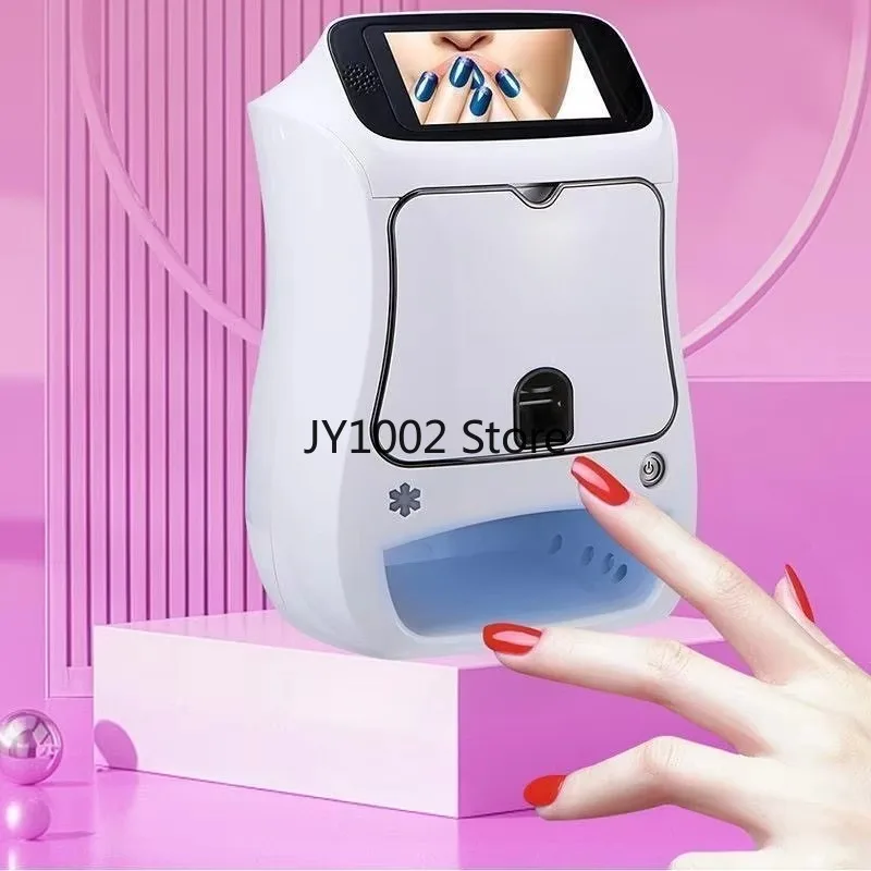 3D Intelligent Nail Art Printer Mobile Network Connected UV LED Dry DIY Nail Painting Machine