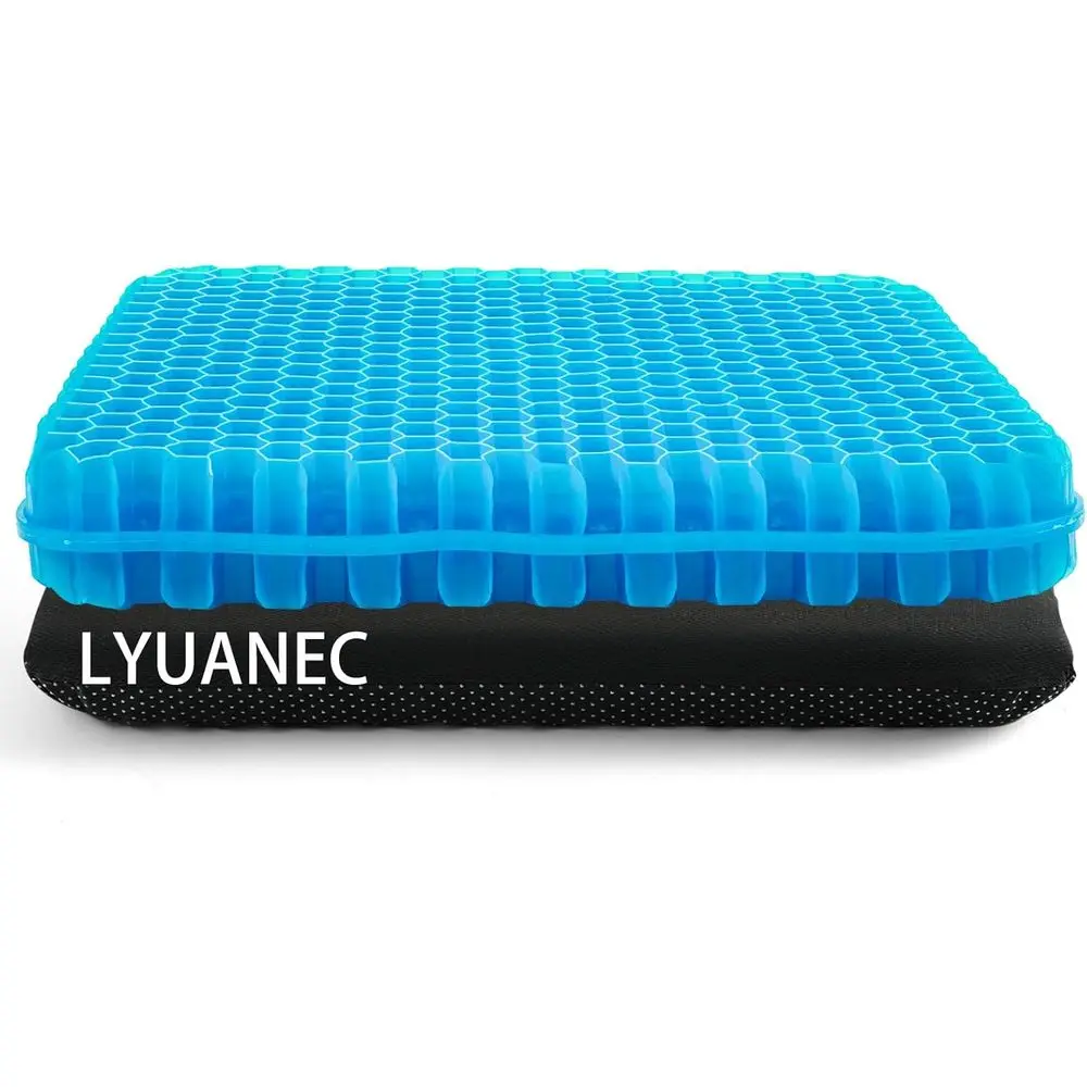 

Gel Seat Cushion or Long Sitting - 16.5" x 14.5" x 2.4" (Extra Thick＆Sot) Gel Cushion or People Over 185 lbs, Prure Relie Cushio