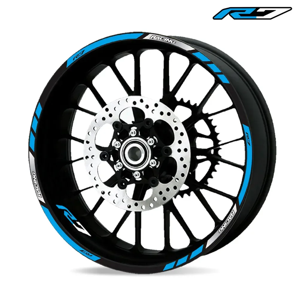 

For Yamaha YZFR7 YZF R7 2022 2023 Motorcycle Accessories Sticker Rim Tire Waterproof Decorative Decals Wheel Reflective Stripe