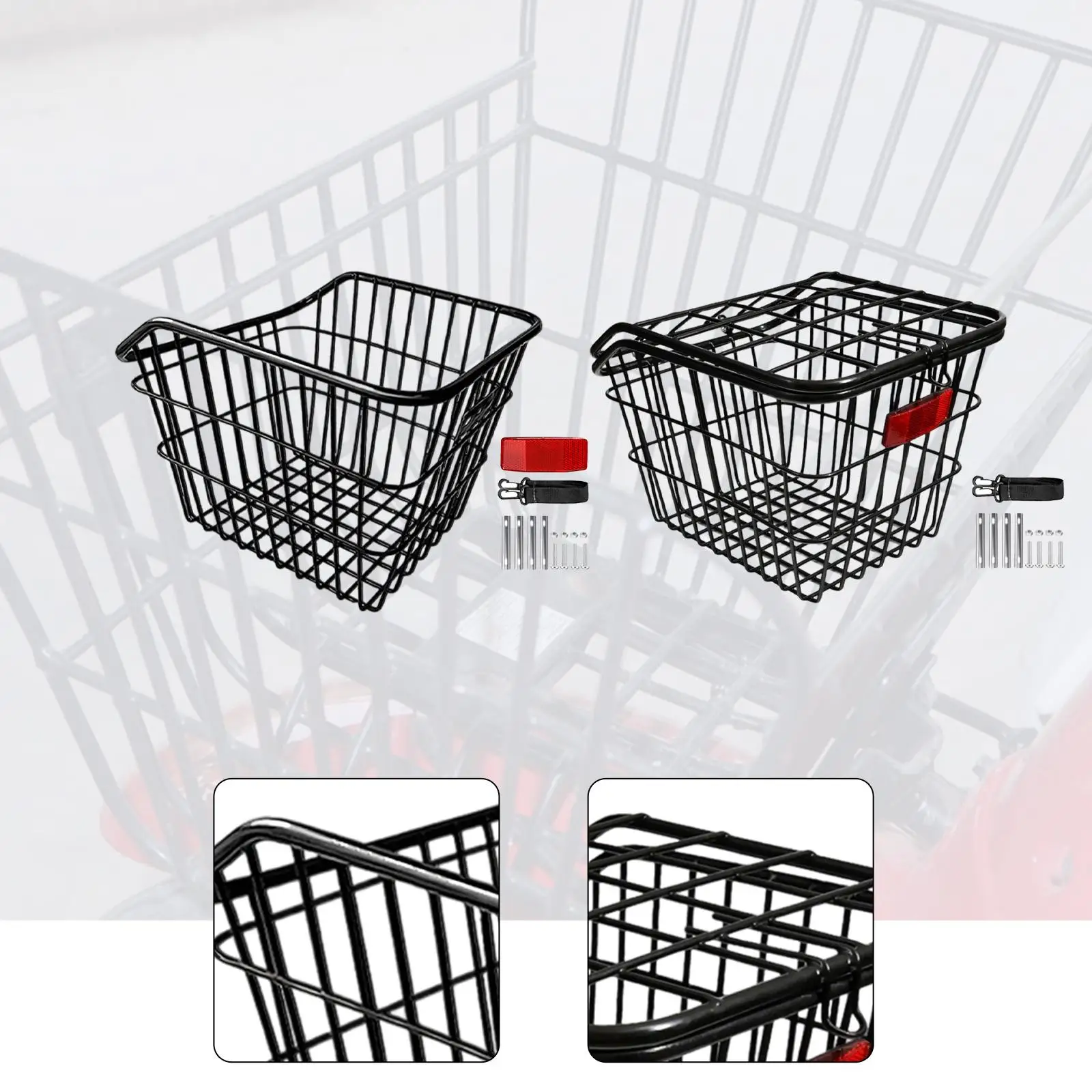 

Rear Bike Basket Large Capacity Easy to Install Bicycle Rear Basket Multipurpose Cycling Accessory for Outdoor Camping Shopping