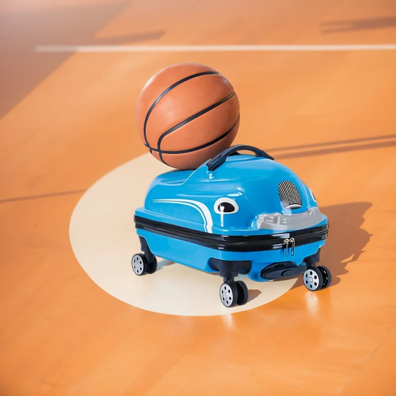 Детский чемодан с 20-дюймовым автомобилем и вращающимися колесами, вместимость 88,18 фунтов, корпус ПК из АБС-пластика, железная ручка, застежка-молния