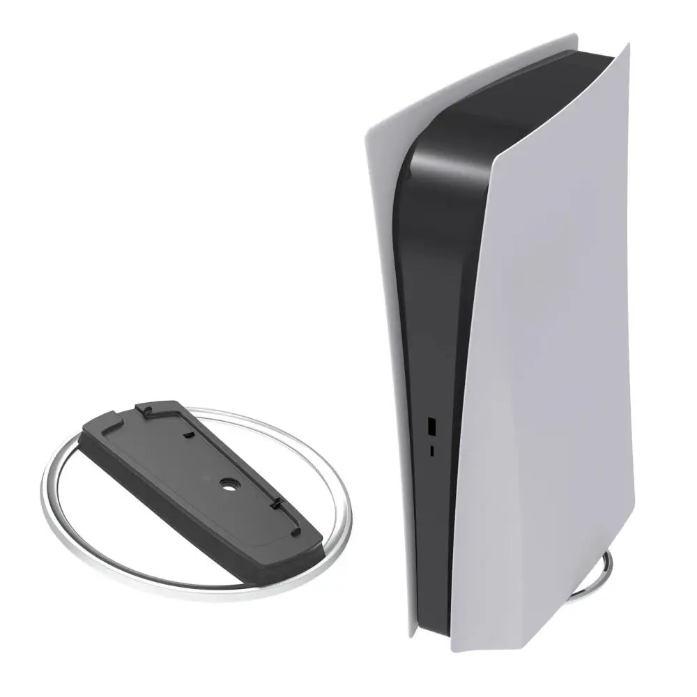 Metal Vertical Stand for PS5 Slim Console Disc and Digital with Screw, Base Stand Replacement for Playstation 5 Slim Console view 5