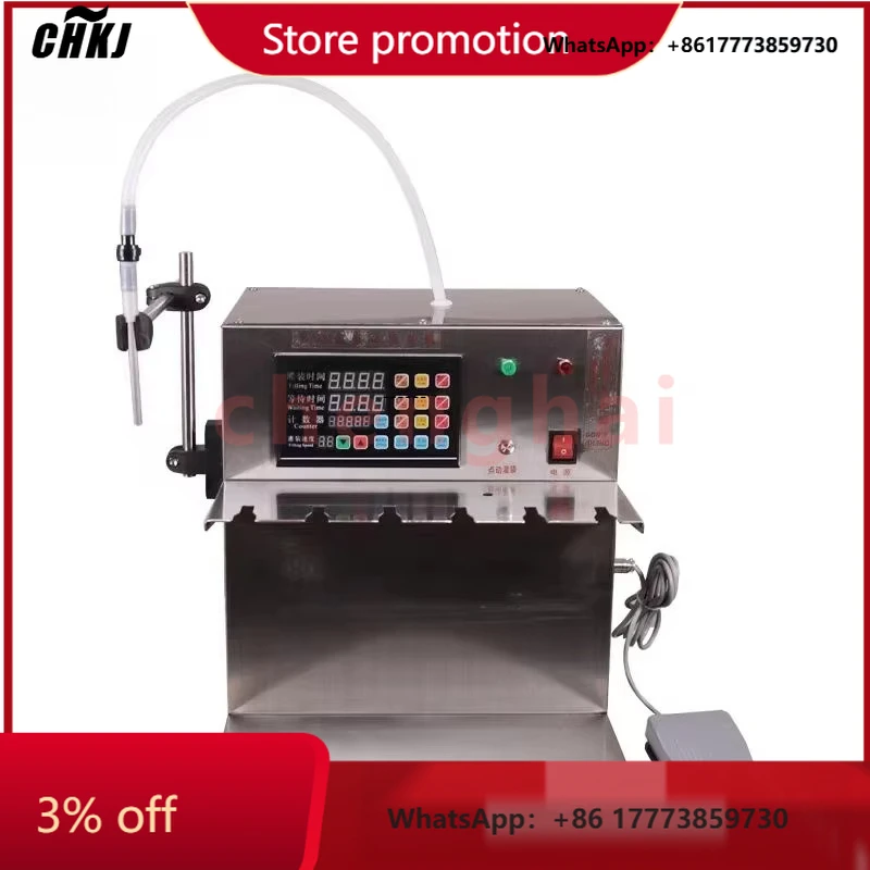 

CHKJ-2025NEWJIAHE Small Digital Control Pump Liquid Essential Oil Water Juice Cnc 10 Heads 3-4000ml Filling Machine for Wine