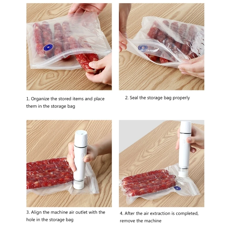 ปั๊มซีลสุญญากาศอเนกประสงค์ขนาดเล็กเหมาะสำหรับการเดินทางที่เป็นมิตรเครื่องซีลสูญญากาศอาหารเครื่องถนอดความสดใหม่วัสดุพลาสติกสำหรับอาหาร