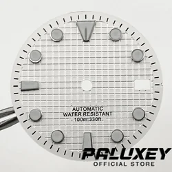 Nh35 29mm White Sterile Watch Dial Green Luminous Watch Face for NH35/NH35A/4R/7S Movement Replacement Parts