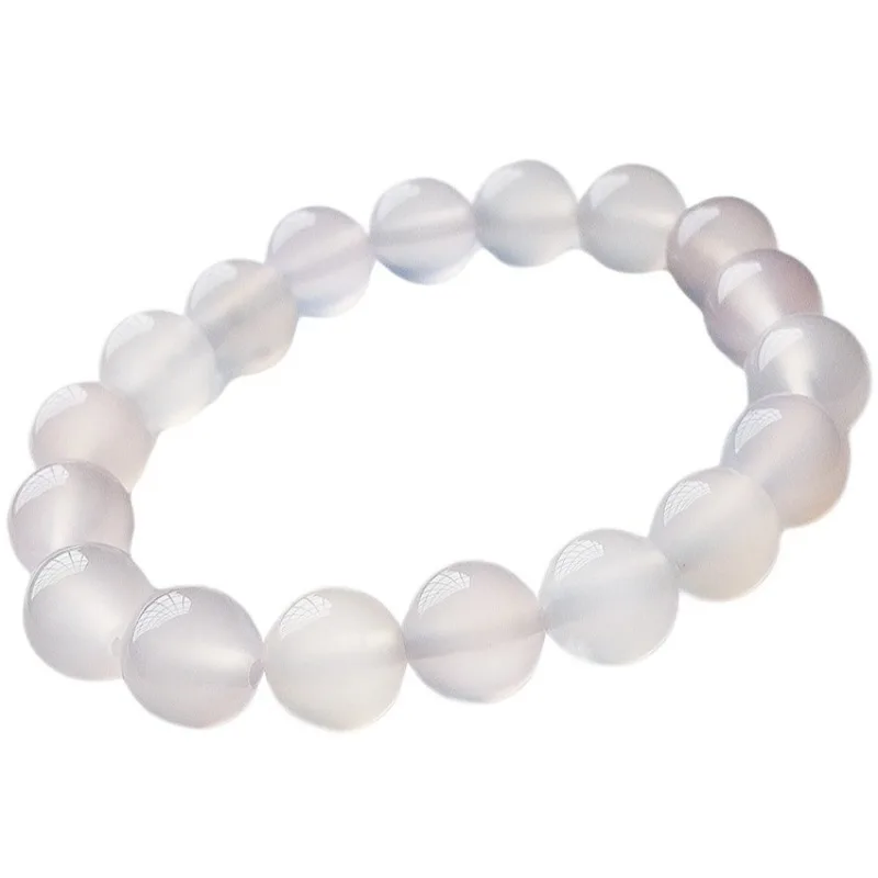 Agate bracelet single circle stacking style lychee frozen jade bracelet