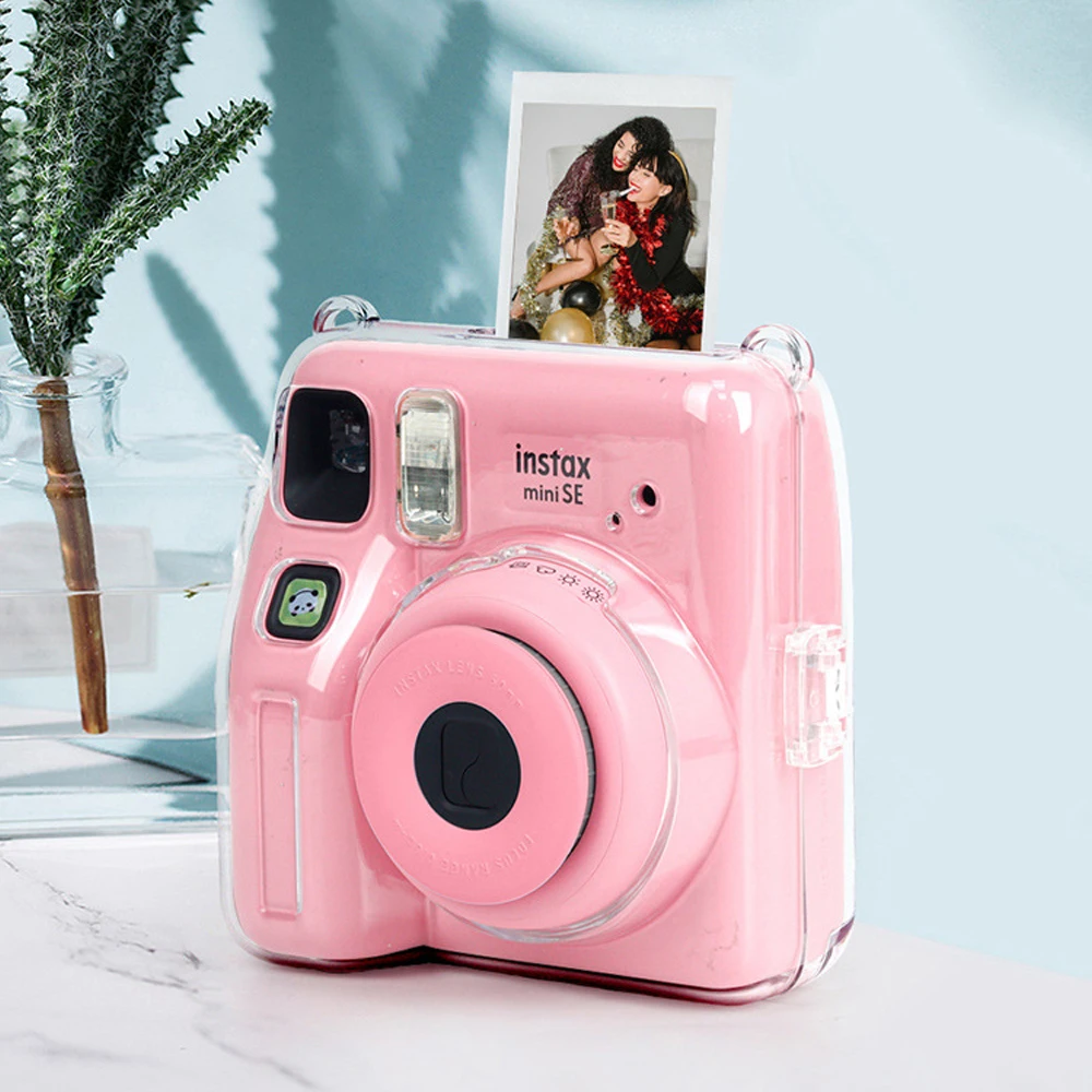 For Fujifilm Instax Mini SE Transparent Crystal Protective Cover With Photo Storage Instant Camera Case Anti Scratch Shockproof