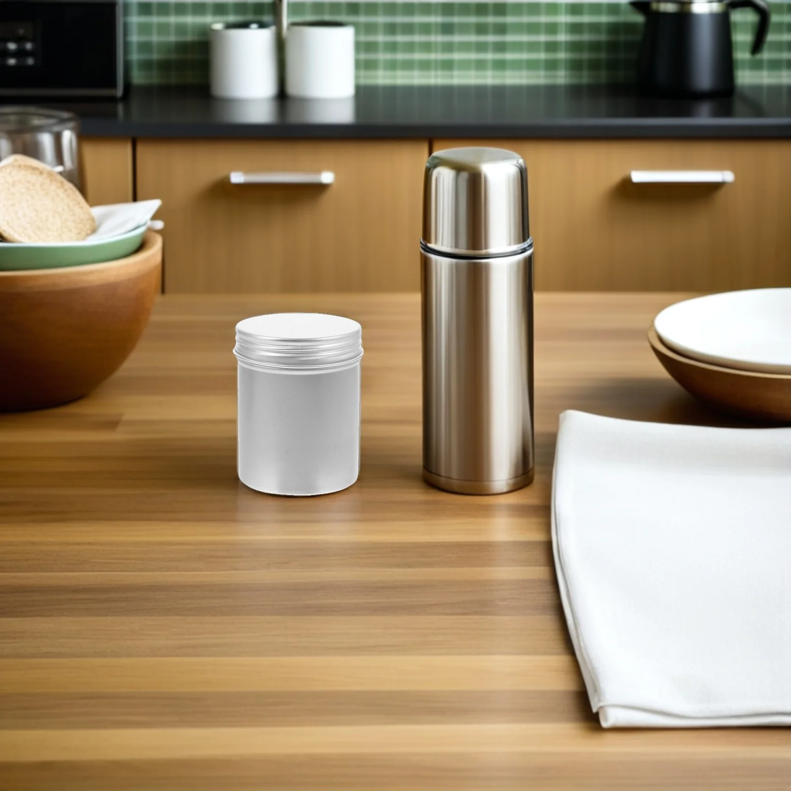 Contenitore per scatola di alluminio da 6 pezzi, contenitori per crema riutilizzabili, piccoli vasetti per cosmetici, contenitori per vasetti di crema in alluminio da viaggio