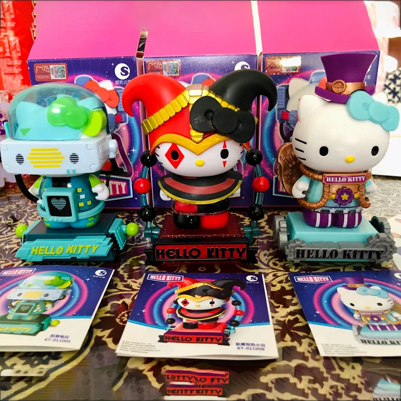 

Sanrio Original Blind Box Hellokitty Kuromi Mymelody Littletwinstars Cinnamoroll Collection Action Figure Animation Kids Toy Bir