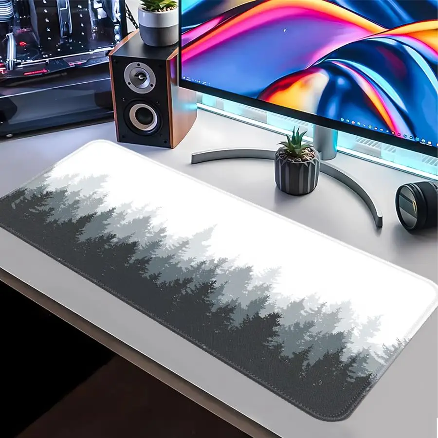 Mouse Pad Keyboard Mouse Pad Desk accessories Game Console Pad Computer Laptop Pad office Pad overlock Forest Mist Pattern