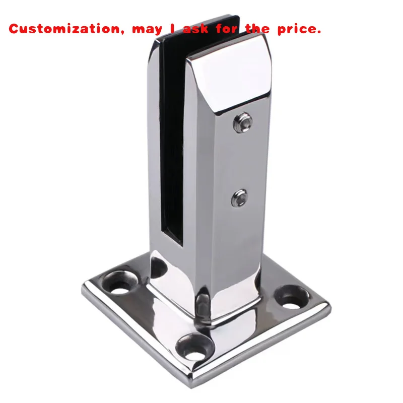 

custom.Frameless Balcony Swimming Pool Glass Balustrade Railing Clamp Stainless Steel Glass Pool Fence Spigots