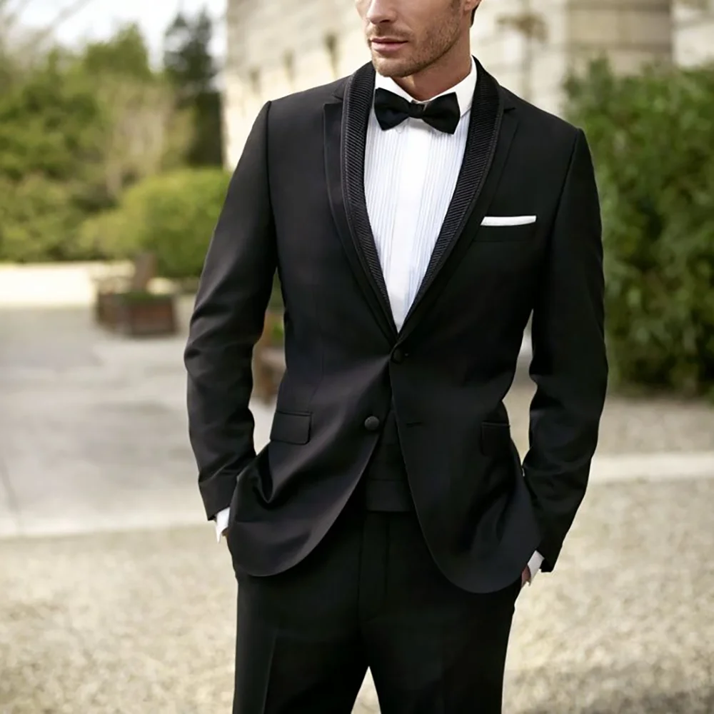 

Men's Formal Suits Set 2 Pieces Chic Single Breasted Peak Lapel High Quality Tailor-Made Dinner Party Wedding Bridegroom Outfits