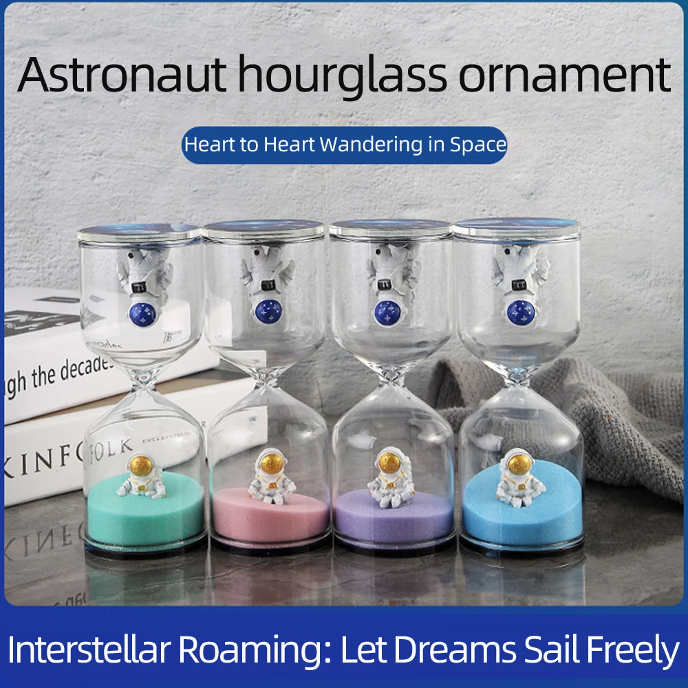 Astronaut Hourglass Sand Timer, 5/10/15/30 Minute Hourglass Sand Timer, Home Decor Ornament, Sand Clock Birthday Gift Child Gift
