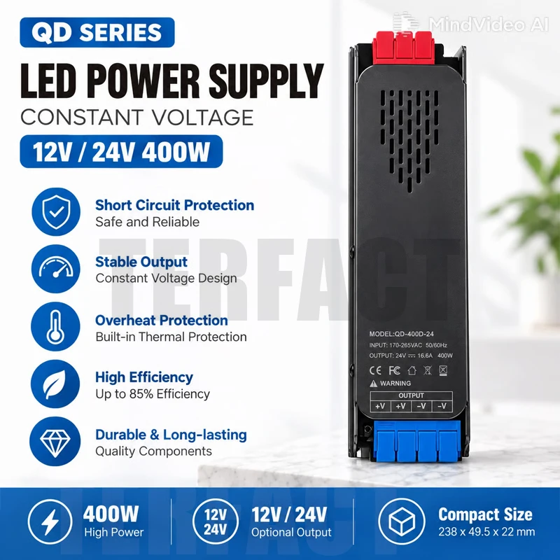 12V LED Power Supply 60W 100W 150W 24V 200W 300W 400W Full Wattage AC176-264V Switching LED Driver for LED Strip Light Box
