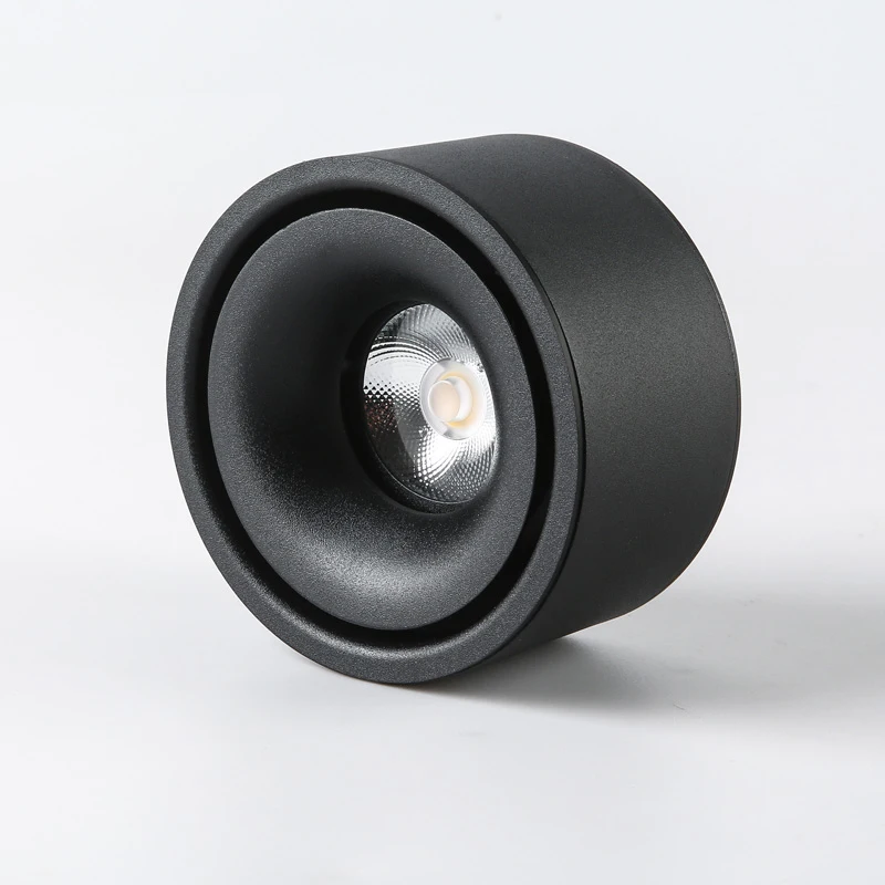 Surface Mounted Round LED Downlights DC24V Constant Pressure CCT Ra93 3 Wires Black White Gold Spotlight  For Intelligent system