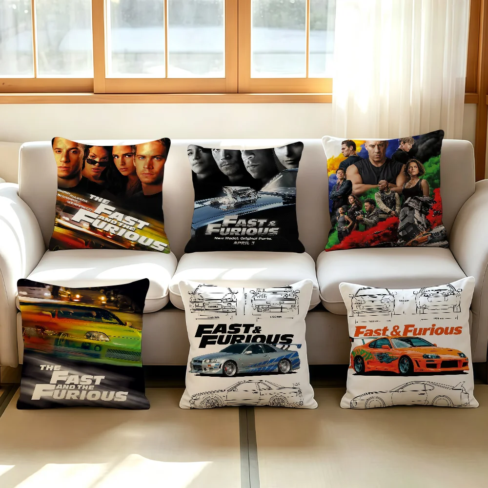 Movie F-Fast & F-Furious cushion cover Comfortable Decorative For Bedroom Living room Dormitory Picnic and Holiday Decoration