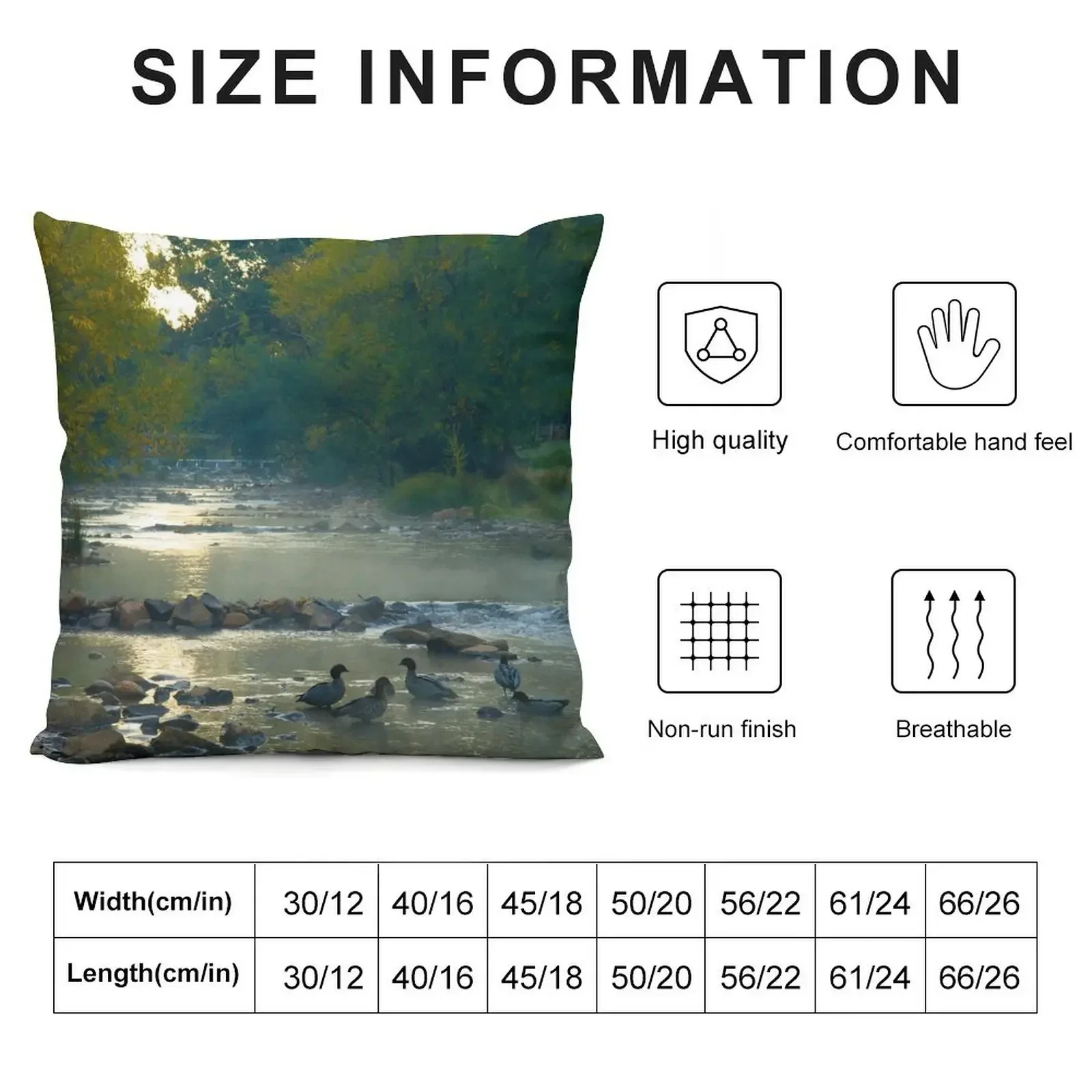 Early Morning at Bright, Maned Geese, Victoria. Throw Pillow Pillow Covers Decorative Pillowcase Anime pillow