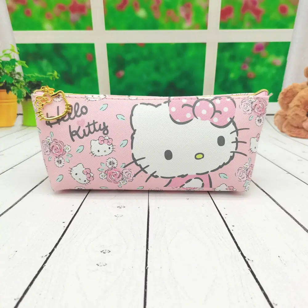 TAKARA TOMY 2022 karikatür sevimli Hello Kitty kırtasiye çantası kız öğrenci fermuarlı kalem çantası saklama çantası