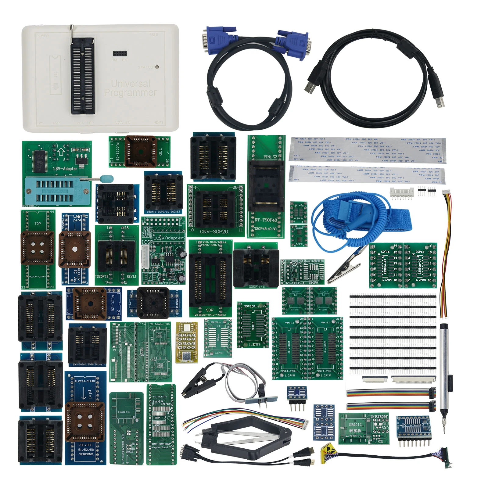 RT809H-49 Items Universal Programmer Upgraded Version of 809F Per fect for NOR/NAND/EMMC/EC/MCU