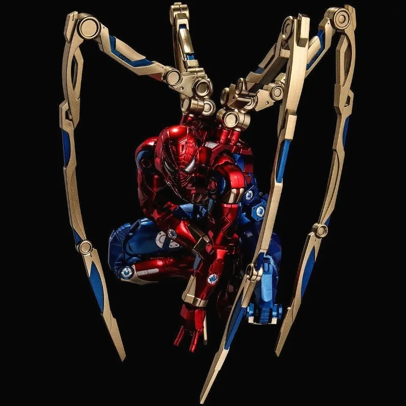 

Marvel Avengers Iron Spider Man Action Figure Articulated With Mechanical Spider Legs Replaceable Hands Web Ornament Boys Gift